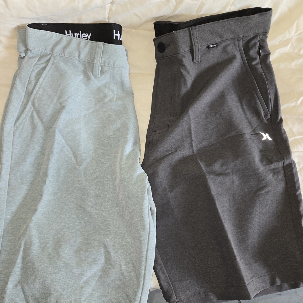 Hurley Kids Bottoms in Light Blue and Dark Gray